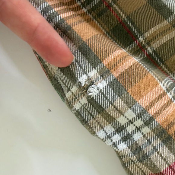 Polo Ralph Lauren Flannel Shirt Shacket Mens Medium Plaid Waffle Lined Vintage - Picture 9 of 10